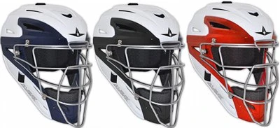 All-Star - MVP2510WTT - Youth Level White Two Tone Catcher's Helmet 2 All-Star - MVP2510WTT - Youth Level White Two Tone Catcher's Helmet - Image 2