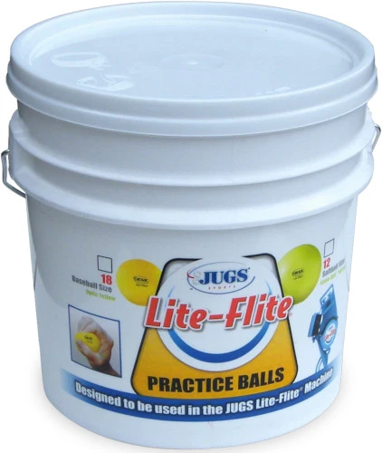 JUGS B5001 Bucket Of Lite-Flite Optic Yellow Baseballs 1 JUGS B5001 Bucket Of Lite-Flite Optic Yellow Baseballs