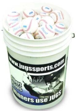 JUGS B5210 Bucket Of Pearl Leather Baseballs