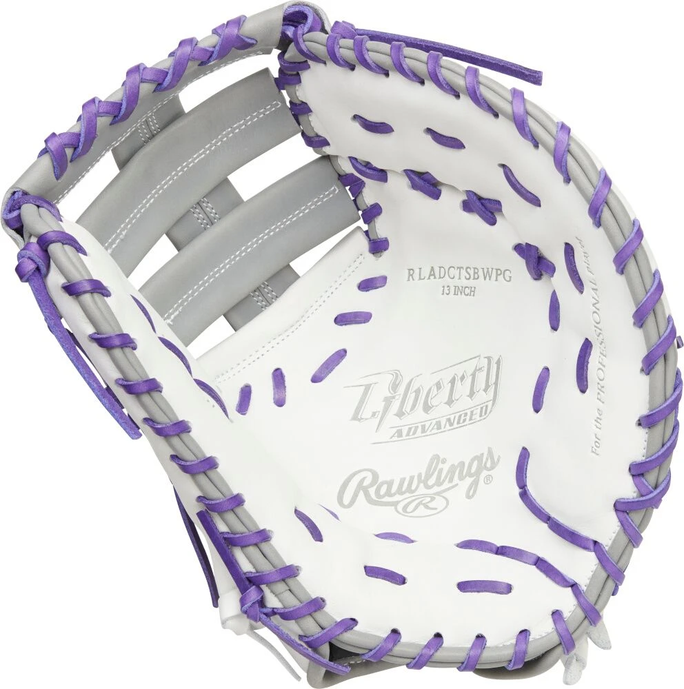 13 Inch Rawlings Liberty Advanced Color Series 4.0 Women's Fastpitch Softball Firstbase Mitt RLADCTSBWPG 2 13 Inch Rawlings Liberty Advanced Color Series 4.0 Women's Fastpitch Softball Firstbase Mitt RLADCTSBWPG - Image 2